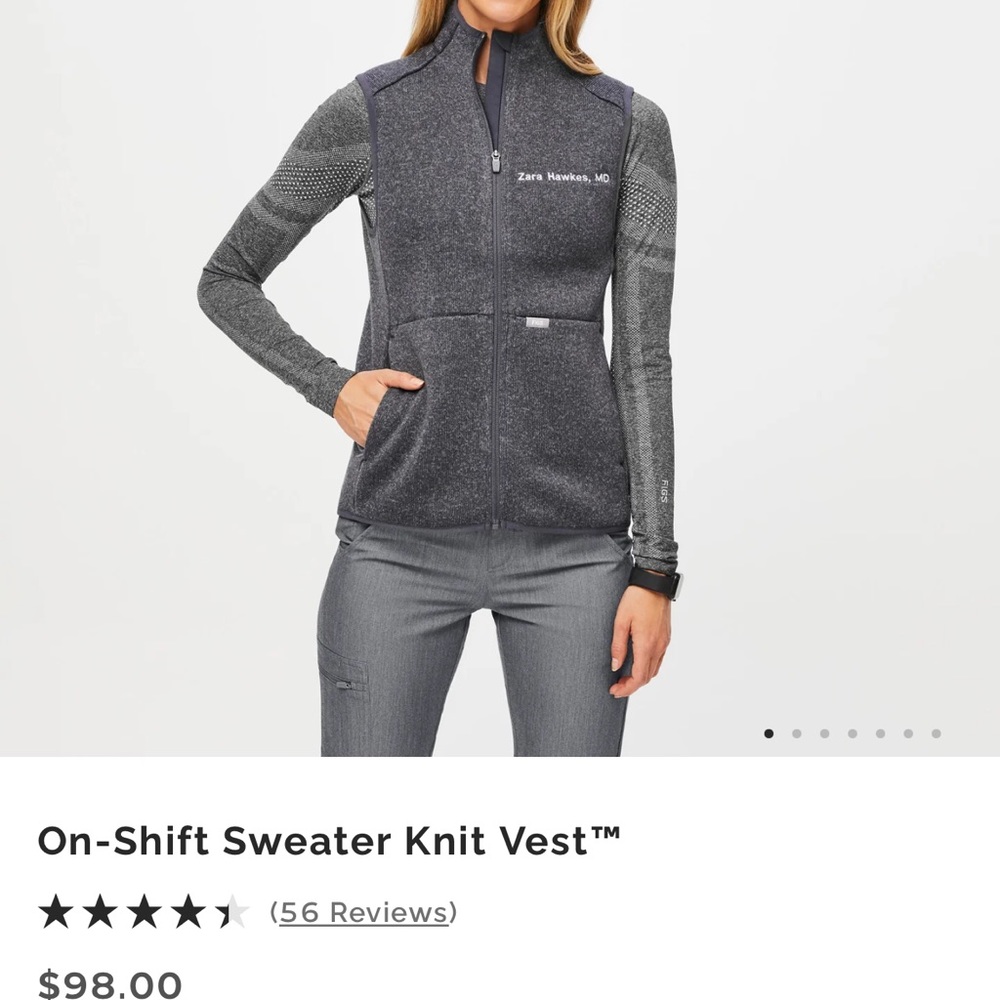 NWT Figs on shift sweater knit vest size S